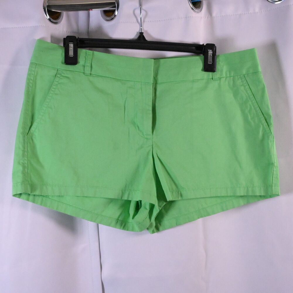 J Crew Womens 10 35x3 Green Broken-In Cotton Chino Shorts‎